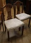 Six Hepplewhite style mahogany dining chairs                                                                                           