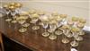 A part suite of cut and gilded table glassware (21 pieces)                                                                             