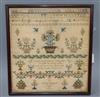 A Georgian sampler dated 1840 32.5 x 30cm                                                                                              