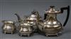 A silver plated tea set                                                                                                                