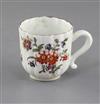 A Derby ribbed coffee cup, c.1758, h. 5.5cm                                                                                            