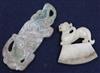 Two Chinese archaistic jade carvings                                                                                                   