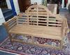 A Lutyens style teak garden bench W.166cm                                                                                              