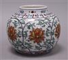 A 19th century Chinese famille verte bowl height 14cm                                                                                  
