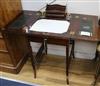 An Edwardian 'Jack in a box' writing desk W.51cm                                                                                       