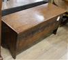 An oak six plank coffer W.100cm                                                                                                        