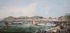 Chinese School Circle of Tinqua, Panoramic view of Macau from the harbour, gouache, 12 x 24.5cn                                                                                                                             