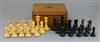 A Jaques & Son Ltd Staunton chess set, kings 4.5in., in original baize lined box                                                       