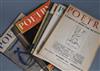 Tambimutto and others (Editors) - Poems, Vol 1 - number 3-9, 11, 12 and 22, original wraps, includes                                   
