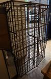 A 19th century French wrought iron wine cage H.164cm                                                                                   