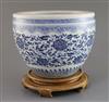 A small Chinese blue and white jardiniere, 18th century, D. 22.5cm                                                                     