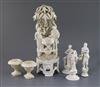 A group of Italian creamware, Naples, 19th century,                                                                                    