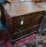 A small George III mahogany chest, width 79cm, depth 46cm, height 77cm                                                                                                                                                      