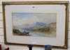 Cornelius Pearson, watercolour, Boatman on a lake, signed and dated 1869, 29 x 54cm                                                    