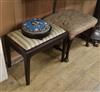 Three various stools W.55, 53 and 27cm                                                                                                 