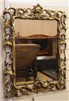 A rectangular gilt framed wall mirror H.76cm                                                                                           