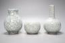 Three Chinese crackle glaze vases, 16cm                                                                                                                                                                                     