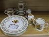 Twelve pieces of Aynsley commemorative china                                                                                           