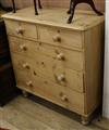 A Victorian pine chest of drawers W.95cm                                                                                               