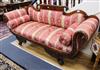 A William IV carved mahogany scroll end settee W.204cm                                                                                 