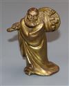 A Chinese gilt copper figure H.8cm                                                                                                     