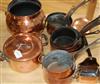 A quantity of copper including pans                                                                                                    