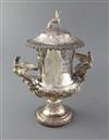 A good George IV silver two handled presentation cup and cover, by Samuel Hennell?,                                                    