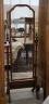 A 1920's mahogany cheval mirror, width 58cm, height 169cm                                                                                                                                                                   
