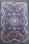 A Tabriz blue ground carpet, 410 x 272cm                                                                                               