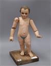 A South American painted wood Santos figure height 43cm                                                                                
