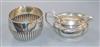 A late Victorian silver sugar bowl, by Walter & John Barnard, London, 1890 and a Victorian silver cream jug, 8 oz.                     