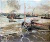 § Lord Methuen (1886-1974) Tugs at rest, Gravesend 20 x 24in.                                                                          