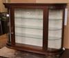 A mahogany wall display cabinet W.88cm.                                                                                                