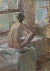 § Sherree Valentine Daines (1956-) Seated female nude 18 x 13in.                                                                       