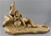 Thomas Cartier (1879-1943). A terracotta group of a boy and two dogs, L.24in.                                                          