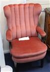 'The Property of A Gentleman' - Two pink dralon upholstered rail carriage seats, removed from the "Brighton Belle"                     