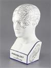 An L. N. Fowler pottery phrenology head, late 19th century, height 30.5cm                                                              