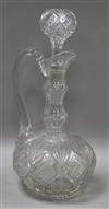 A Victorian cut glass wine carafe 32cm                                                                                                 