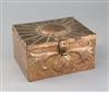 John Pearson. An Arts & Crafts Newlyn copper casket, 7 x 5.5in. H.4in.                                                                 