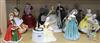 Twelve Royal Doulton figures tallest 25cm                                                                                              