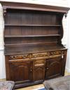 An 18th century oak dresser W.160cm                                                                                                    