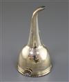 A George III silver wine funnel by William Burwash, 14.2cm.                                                                            