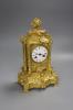 A mid 19th century French gilt bronze mantel clock, dial signed Le Roy & Fils, Paris, Japy movement, height 31cm                                                                                                            