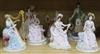 Seven Royal Worcester figures tallest 28cm                                                                                             