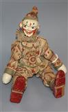 An unusual clown peg doll 20cm high                                                                                                    