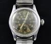 A gentleman's 1940's stainless steel mid-size Rolex Oyster Lipton manual wind wrist watch with black military dial                     