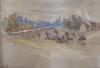 Tilford, watercolour, Cavalrymen watering horses in a landscape, signed, 12 x 17cm                                                                                                                                          