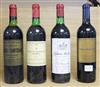 A bottle of Chateau Brane-Cantenac Margaux 1978, a bottle of Chateau of Trotanoy 1978, a bottle of Chateau                             