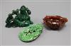 Three Chinese hardstone carvings tallest 7.5cm                                                                                         