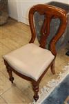 A set of four Victorian mahogany dining chairs                                                                                         